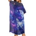 thumbnail image 5 of SCRAWLGOD Galaxy Butterfly Print Womens Swimsuit Coverup Loose Open Front Beach Cover Up Quick Dry Lightweight Bathing Suit Cover Up, 5 of 6