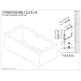 thumbnail image 6 of Kingston Brass VTDE673321M0 67" Acrylic Rectangular Double Ended Freestanding Tub with Overflow/Drain Assembly, Glossy White/Matte Black, 6 of 8