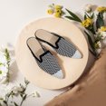 thumbnail image 4 of Mules para mujer con punta en punta y tacón bajo mulas de punto para niñas y damas, 4 of 6