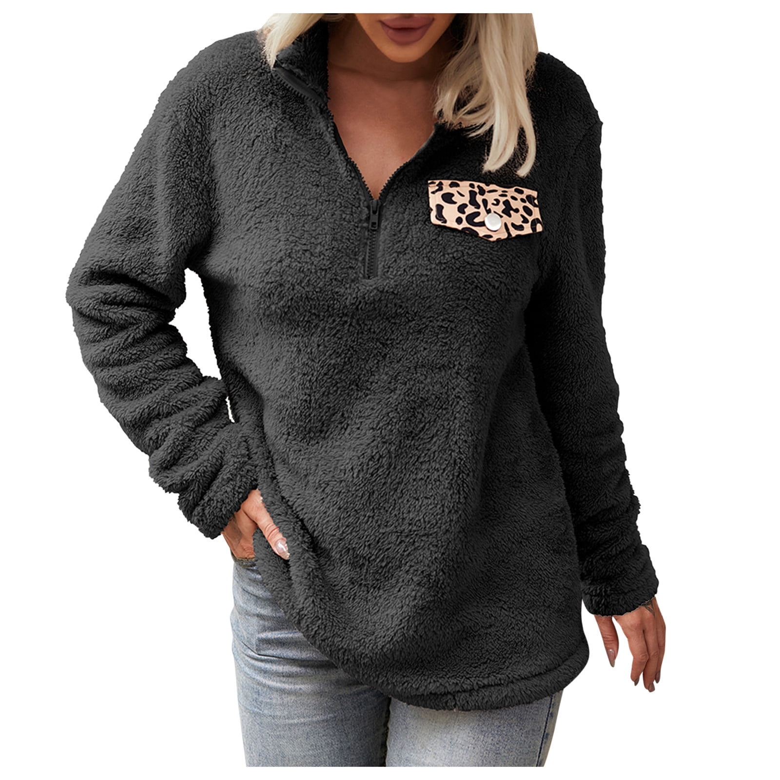 Zip Warm Winter Fleece Sweatshirts 