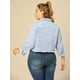 thumbnail image 5 of ChaqueVaqueLavaCorDeshilachaTalGrande PaMujeres Azul Claro XL, 5 of 6