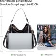 thumbnail image 2 of Bolso de mano para mujer Bolso bandolera para mujer Bolso grande para el hombro Bolso de cuero PU para mujer Bolso tipo billetera 2 piezas (Negro) ACTIVE  Biensenido a ACTIVE, 2 of 5