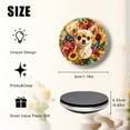 thumbnail image 2 of Glass Refrigerator Magnet 6Pcs Magnetic Fridge Sticker,Decor for Kitchen,Whiteboard,Cabinet,Chihuahua In The Center Of Flowers, 2 of 5