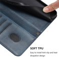 thumbnail image 4 of For iPhone Air 6.5inch Phone Case Wallet, Flip Leather TPU Cover with Card Holder Wrist Strap Shockproof Phone Case,Dark Blue,For iPhone Air, 4 of 11