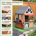 thumbnail image 6 of Conchico Outdoor BBQ Themed Playhouse, Wooden Backyard Kids Playhouse w/ Pretend Brick Oven, Kitchen Toy Set, BBQ Grill for Kids Ages 3-8, 6 of 8