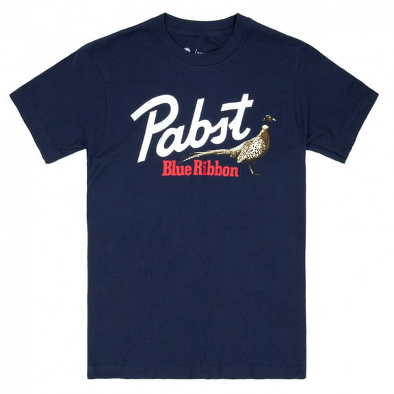 Pabst Blue Ribbon Pheasant Navy Colorway T-Shirt-XLarge