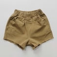 thumbnail image 2 of Boys' Shorts Khaki Drawstring Elastic Waist Jogger Summer Clothes Kid Clothes 3-4 Years, 2 of 4