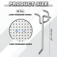 thumbnail image 2 of Uxcell 20 Pcs Crochets pour Panneau Perforé, Kit de Crochets pour Panneau Perforé de 3,9 Pouces pour Rangement d'Outils de Garage, Ton Argenté (1,2mm Dia), 2 of 7