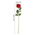 thumbnail image 2 of Uxcell 12 Piezas Rosas Rojas Brillantes Flores Artificiales, Rosa de Terciopelo Tacto Real Rosas Falsas con Tallos, 2 of 6