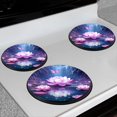 thumbnail image 2 of BaHomeck Electric Stove Burner Covers Set of 4,Round Metal Gas Stove Burner Covers 8 Inch and 10 Inch,Kitchen Decor,Serene Lotus Pond With Pink Petals Floating On The Water, 2 of 2