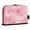 Pink Background with Hearts, variant on Pencil Bag with Magnetic Foldable Base Large Capacity Stand-Up Pencil Case Durable Nylon Pen Pouch Heart with Galaxy Background