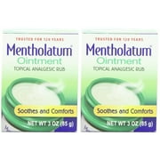 2 Pack Mentholatum Original Topical Analgesic Ointment Aromatic Vapor Rub 3oz