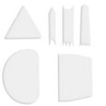 thumbnail image 1 of Harpily Kitchen Gadgets Baking DIY Plastic Scraper Smoothing Cake 6Pcs Scraper Kitchen，Dining & Bar, 1 of 4