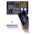 thumbnail image 2 of Professional recording studio audio set external microphone sound card with tuning equipment（Black-Gold）, 2 of 5