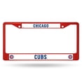 thumbnail image 1 of Chicago Cubs Anodized Red License Plate Frame, 1 of 2