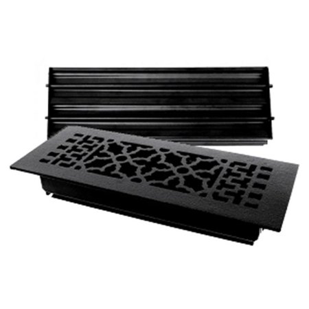

10 x 6 Cast Iron Air Register with Screws and Holes - Black