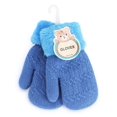 thumbnail image 2 of BadPiggies Kids Toddler Winter Mittens Gloves, Baby Boys Girls Cute Warm Fleece Lined Knit Thick Thermal Infant Gloves (Blue), 2 of 7