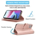 thumbnail image 5 of iPhone 11 Pro Max Case,Takfox Wallet Phone Case for iPhone 11 Pro Max (6.5 inch) ID Credit Card Slots Holder Pouch Folio Flip PU Leather Cover Detachable Magnetic Hard Case &Wrist Strap-Rose Gold, 5 of 7
