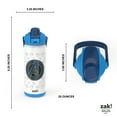 thumbnail image 3 of Zak Designs 20oz Kids Straw Water Bottle, Stainless Steel Vacuum Insulated Liberty Bottle with Easy-Open Locking Spout Cover for Travel, Built in Carry Handle, Avengers, 3 of 8
