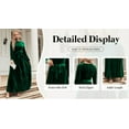 thumbnail image 3 of Women's Fall Dresses Long Sleeve Velvet Formal Maxi Dress with Belt Casual Cocktail Wedding Guest Party Long Dress, 3 of 7