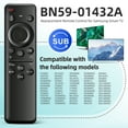 thumbnail image 2 of BN59-01432A Rechargeable Solar Voice Remote Replacement for Samsung TV Remote with Bluetooth, Compatible with Samsung Neo QLED S90D 4 K 8K HDR Ultra HD Smart  TV, VG-TM2360E 2023 Model, Black, 2 of 8
