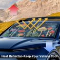 thumbnail image 4 of Jeiento Mushroom Print Car Interior Accessories Sun Protection Easy to Install Automotive Windshield Sunshades Keep Cool UV Rays Protection for Most Sedan Truck Van, 4 of 6