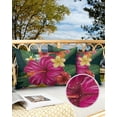 thumbnail image 3 of Watercolor Hibiscus Flowers Tropical Hawaii Floral Outdoor Pillow Covers Set of 2,Decorative Waterproof Throw Pillow Case,Green Plant Leaf Cotton Linen Soft Cozy Cushion Pillowcases, 3 of 7