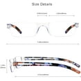 thumbnail image 5 of 4 Pairs Reading Glasses, Blue Light Blocking Glasses, Computer Reading Glasses for Women and Men, Fashion Rectangle Eyewear Frame(4 Pinkfloral, +1.75 Magnification), 5 of 5