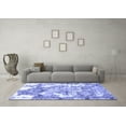 thumbnail image 3 of Ahgly Company Machine Washable Indoor Square Abstract Blue Modern Area Rugs, 8' Square, 3 of 4