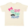 thumbnail image 3 of Inktastic Big Sister to a Little Mister Bow and Mustache Girls Toddler T-Shirt, 3 of 5