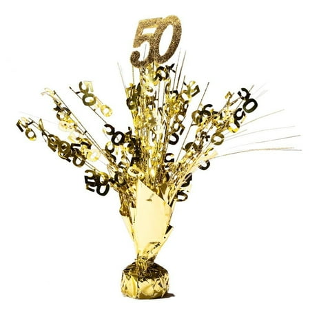 50th centerpiece anniversary weighted qty deco tall bottom base gold dialog displays option button additional opens zoom