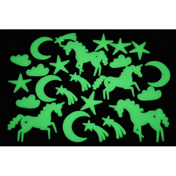 DirectGlow Glow in The Dark Unicorn Set Wall Decor 24pc