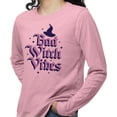thumbnail image 2 of Bad Witch Vibes Long Sleeve Shirt Unisex Large Pink, 2 of 5