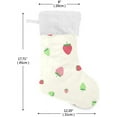 thumbnail image 2 of SKYSONIC Strawberry Christmas Stocking Personalized Large Candy Stocking Hanging Gift Xmas Stockings Decoration for Family Holiday Party Ornaments Decor Fireplace, 2 of 7