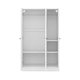 thumbnail image 6 of 3 Shutter Doors Wardrobe Cabinet Closet with Storage Shelves and 2 Hanging Rail for Clothes, Bedroom Organizer, White, 6 of 8