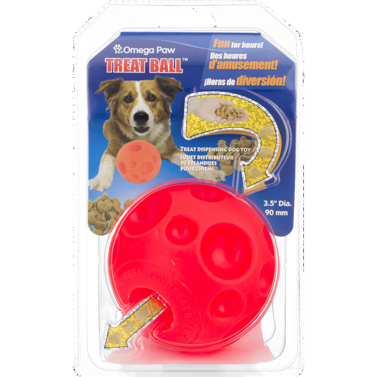 Omega Paw Interactive Dog Treat Ball Toy 3.5