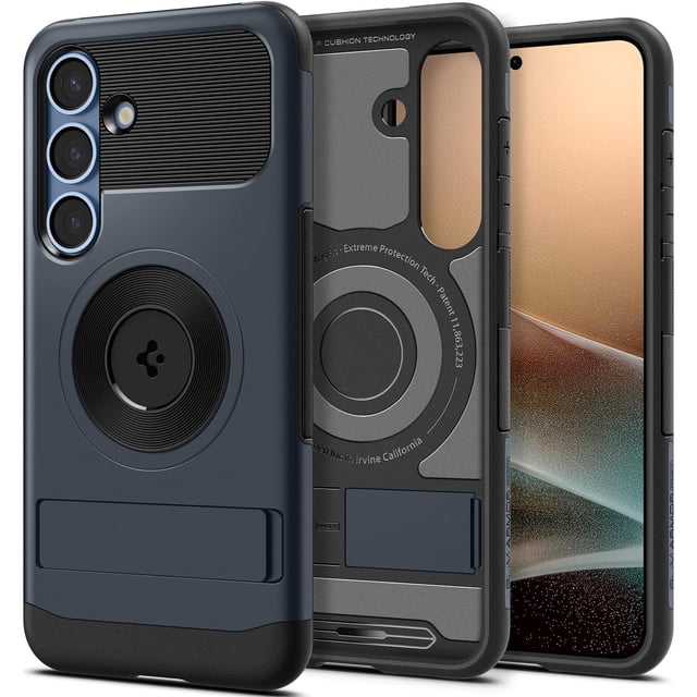 Funda Spigen Slim Armor MagFit para Galaxy S25 Metal Slate