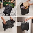 thumbnail image 6 of Kieccall Foldable Rolling Utility Cart, Portable Collapsible Shopping Trolley with Wheels, Lightweight Carry Hand Cart for Grocery Laundry Home Use Gift, 6 of 8