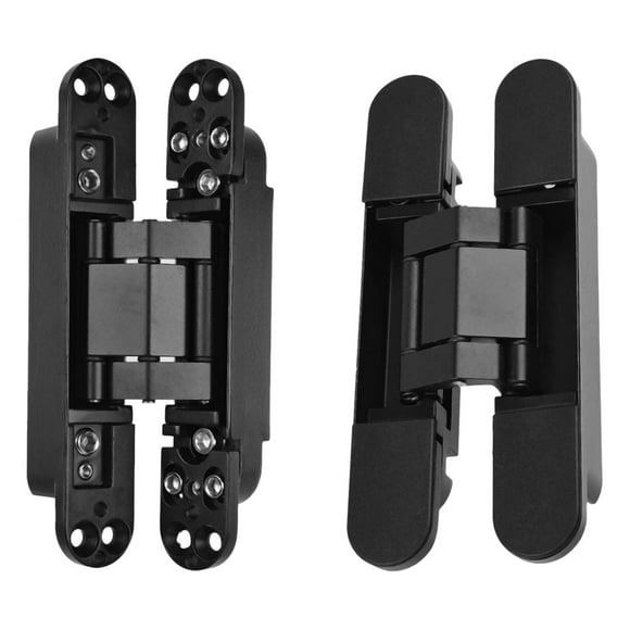 4Pcs 6 Inch Concealed Door Hinges Invisible Hinges Concealed Hinges 180 Degree Swing Hinge 3 Way Adjustable Butt Hinge A