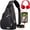 Black, variant on Waterproof Sling Bag Crossbody Backpack for Men Women Sling Backpack Hiking Daypack Multipurpose Cross Body Chest Bag