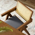thumbnail image 4 of Modway Thera Vegan Leather Cane Dining ArmchairsSet of 2 in Walnut Black, 4 of 10