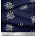 thumbnail image 2 of Soimoi Silk Fabric Leaves Block Print Fabric by Yard 42 Inch Wide, 2 of 5