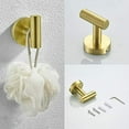 thumbnail image 4 of Brushed Gold Bathroom Hardware Set - 304 Stainless Steel Wall-Mounted Towel Bar, Toilet Paper Holder & Hook, Anti-Rust Organizer for Bathrooms, 4 of 6