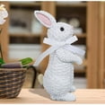 thumbnail image 3 of de de simulación, decoración de Pascua, escultura , Pie blanco Zulema Estatua de conejo, 3 of 3