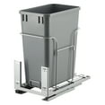 thumbnail image 2 of BeesClover Pullout Under-Cabinet Trash and Recycling Bin with Soft-Close Full-Extension Slides, Space-Saving Gray Stainless Steel Multi-Purpose Waste Container with 100 lb Weight Capacity, 2 of 6