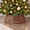 Brown, variant on THE BRIVE Brown Rattan Christmas Tree Collar, 24in Woven Decor for Indoor Holiday Home Use