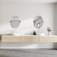 thumbnail image 2 of Pipeline Collection Frameless Oval Wall Mounted Tilt Mirror in Satin Nickel, 2 of 5