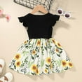 thumbnail image 2 of TIHLMK Toddler Girl Clothes Kids Baby Girls Summer Dress Ruffled Sleeveless Stitching Floral Dress, 2 of 7