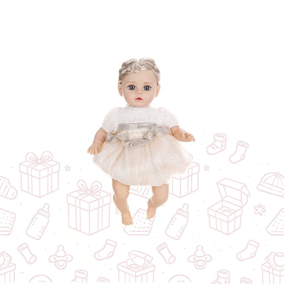 KOYPTL 14In Soft Realistic Baby Doll for Kids Girls 6 12 18 Months,Simulation Newborn Doll Reborn Baby Toy Gift for Toddlers 2 3 4 5 Years Old Christmas Birthday Pretend Play Holiday Presents