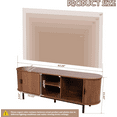 thumbnail image 4 of LEFHDA 62" TV Stand, Storage Cabinet and Entertainment Center with Tambour Door, Mid Century Modern TV Stand for Living Room, Modern TV Console Table for 65/70 Inch TV (Walunt), 4 of 7